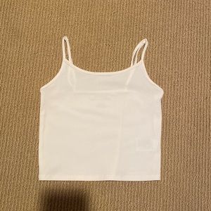 White/Cream cropped tank American Eagle
